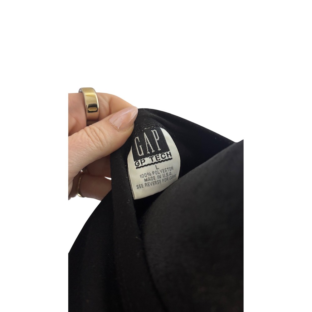 Gap GP Tech Long Sleeve Shirt Mens Large Black Excellent 90s Vintage Techwear